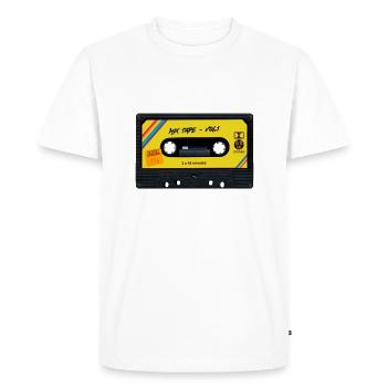 Casette Tape, un mélange plein de musique et de souvenirs. - T-shirt Premium bio Homme - blanc - Devant - Nico (187cm)