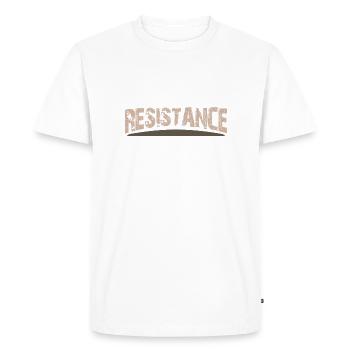 The Resistance - Men's Premium Organic T-Shirt - white - Front - Nico (187cm)