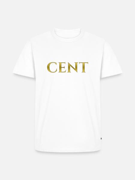 Cent - Männer Premium Bio T-Shirt - Weiß