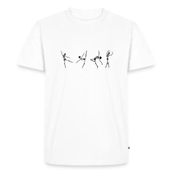 Squelette dansant - T-shirt Premium bio Homme - blanc - Devant - Nico (187cm)