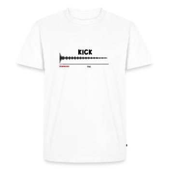 Synthesizer Kick Drum Synth DAW Transient Tail - Men's Premium Organic T-Shirt - white - Front - Nico (187cm)
