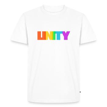 Unity (LGBTQ+) - Men's Premium Organic T-Shirt - white - Front - Nico (187cm)