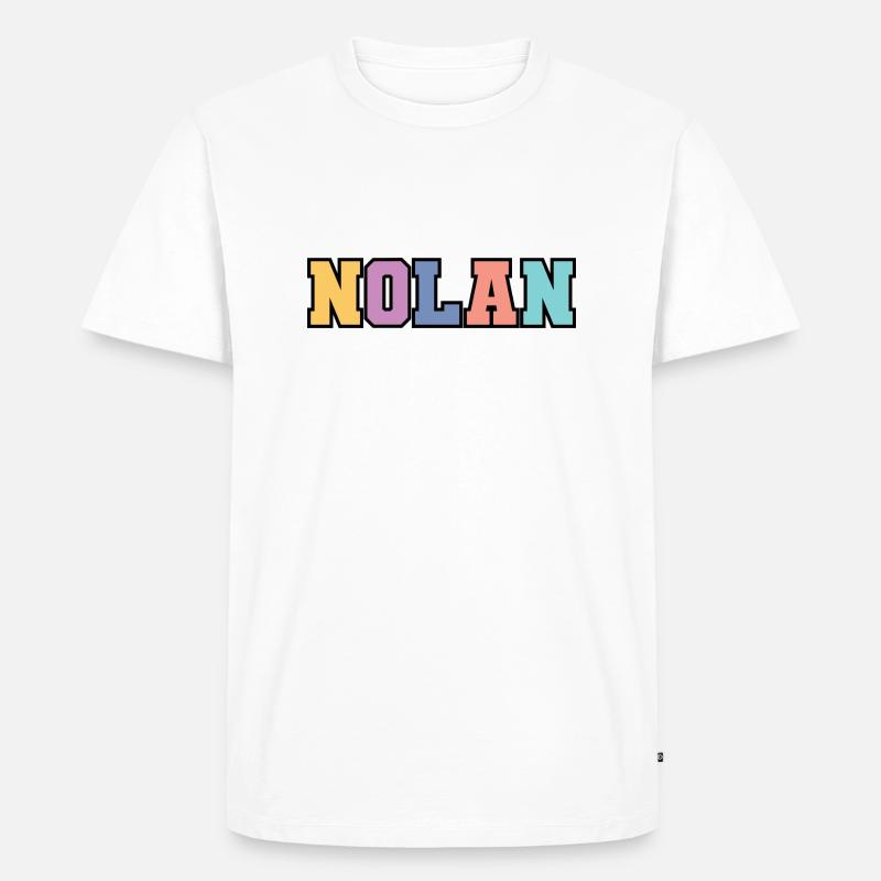 Name - Nolan - Männer Premium Bio T-Shirt - Weiß