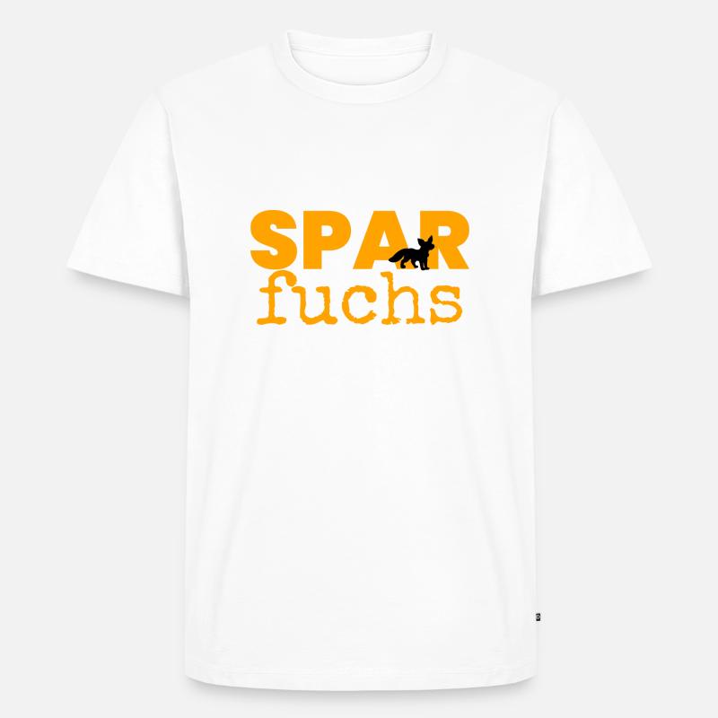 Sparfuchs - Männer Premium Bio T-Shirt - Weiß