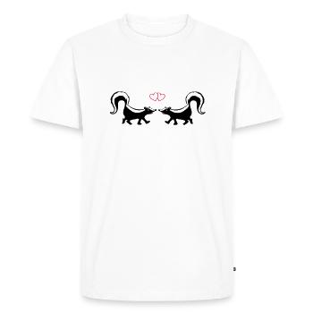 Amour Skunk - T-shirt Premium bio Homme - blanc - Devant - Nico (187cm)