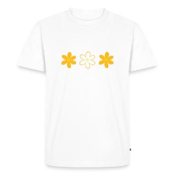 flower - Men's Premium Organic T-Shirt - white - Front - Nico (187cm)
