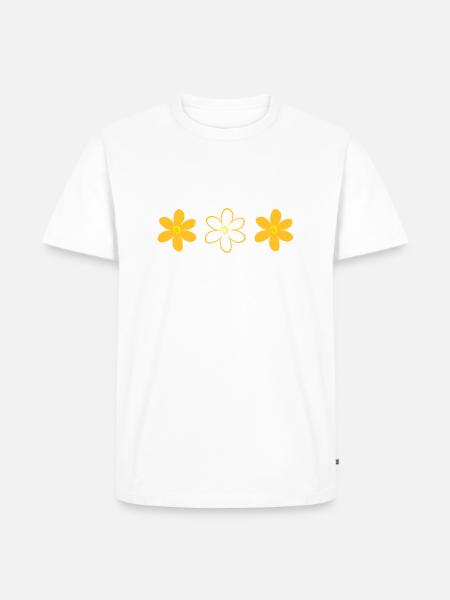 flower - Men's Premium Organic T-Shirt - white