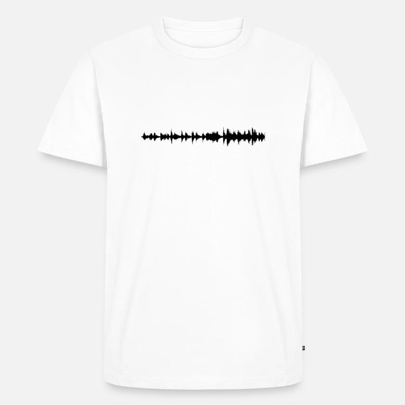 Waveform - Männer Premium Bio T-Shirt - Weiß