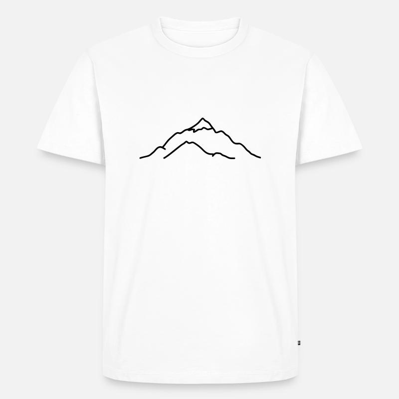 mountain - Männer Premium Bio T-Shirt - Weiß
