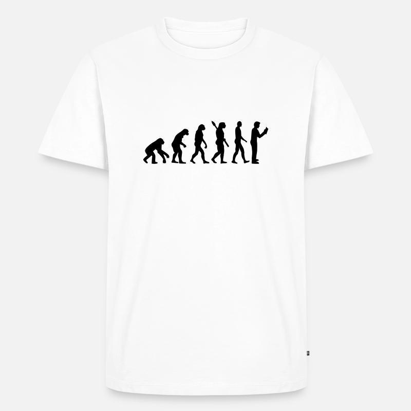 Evolution lire - T-shirt Premium bio Homme - blanc