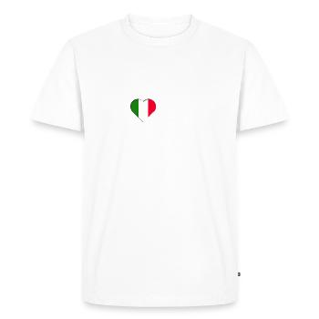 J'adore l'Italie Italie disant avec coeur vacances - T-shirt Premium bio Homme - blanc - Devant - Nico (187cm)