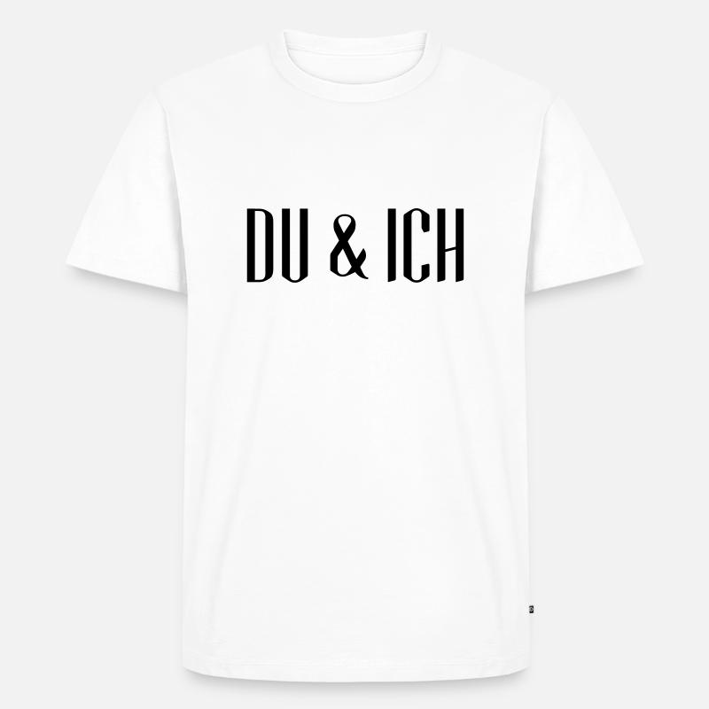DU & ICH - Designer - Männer Premium Bio T-Shirt - Weiß