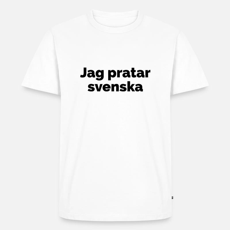 Langue suédoise, langue suédoise - T-shirt Premium bio Homme - blanc
