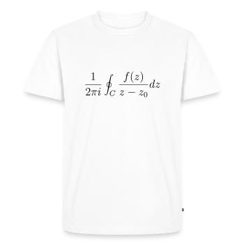 Théorème de Cauchy - T-shirt Premium bio Homme - blanc - Devant - Nico (187cm)