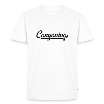 Canyoning - Men's Premium Organic T-Shirt - white - Front - Nico (187cm)