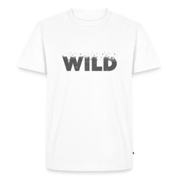 Wild - Men's Premium Organic T-Shirt - white - Front - Nico (187cm)