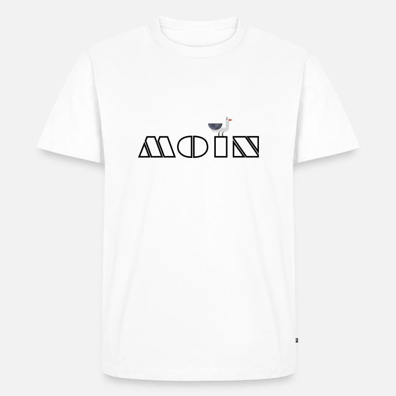 moin moewe 3a - Männer Premium Bio T-Shirt - Weiß