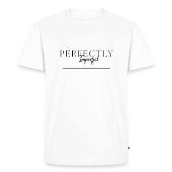 Perfectly imperfect - parfaitement imparfait(e) - T-shirt Premium bio Homme - blanc - Devant - Nico (187cm)