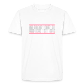 Binary Code Program Language - Men's Premium Organic T-Shirt - white - Front - Nico (187cm)