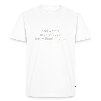 Eaux calmes - T-shirt Premium bio Homme - blanc - Devant - Nico (187cm)