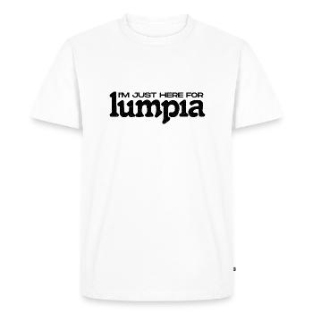 Je suis juste là pour le Lumpia - Lustiges Lumpia - T-shirt Premium bio Homme - blanc - Devant - Nico (187cm)