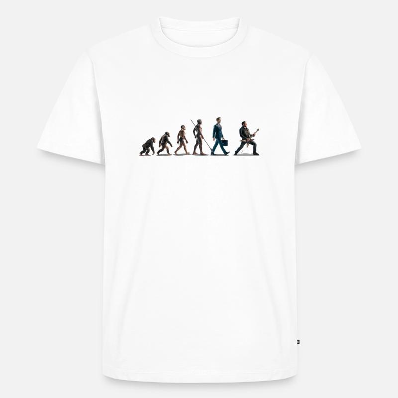 Evolution Guitariste 06 2024 4 - T-shirt Premium bio Homme - blanc