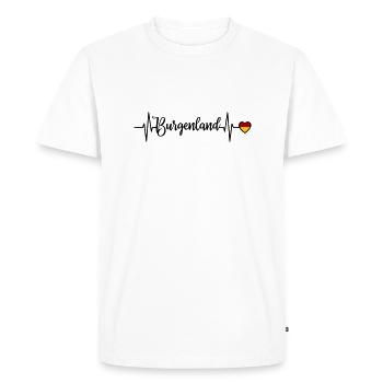 Burgenland Pulse Heart Line - T-shirt Premium bio Homme - blanc - Devant - Nico (187cm)
