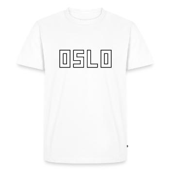 Oslo - T-shirt Premium bio Homme - blanc - Devant - Nico (187cm)