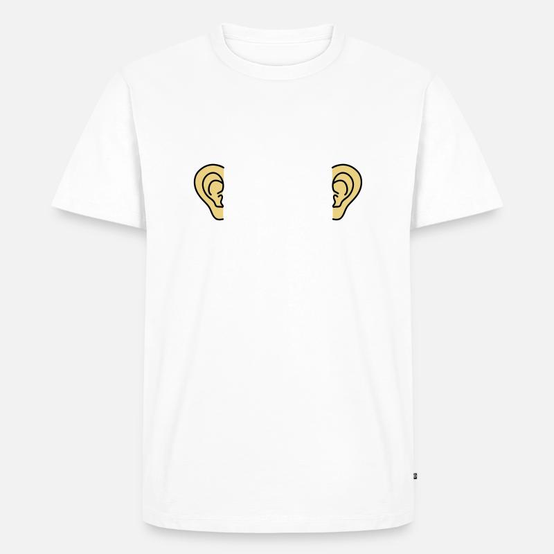 ears - Männer Premium Bio T-Shirt - Weiß