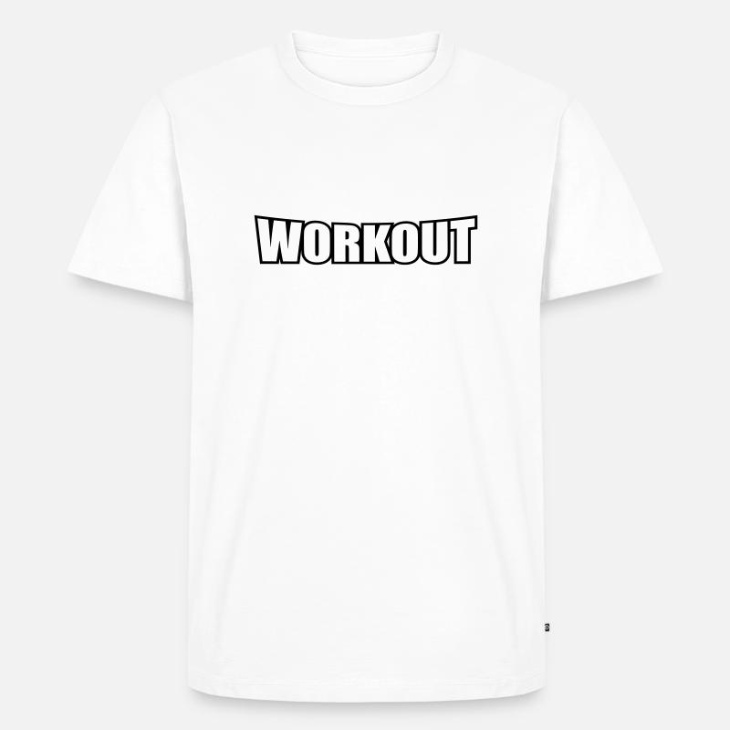 workout - Männer Premium Bio T-Shirt - Weiß