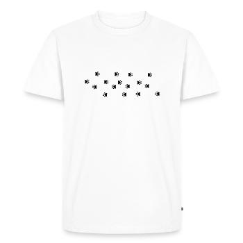 cat footprint - Men's Premium Organic T-Shirt - white - Front - Nico (187cm)