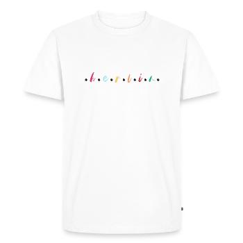 Lettrage Berlin Rainbow 2 - T-shirt Premium bio Homme - blanc - Devant - Nico (187cm)