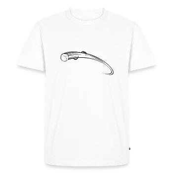 Boule boule avec queue - T-shirt Premium bio Homme - blanc - Devant - Nico (187cm)