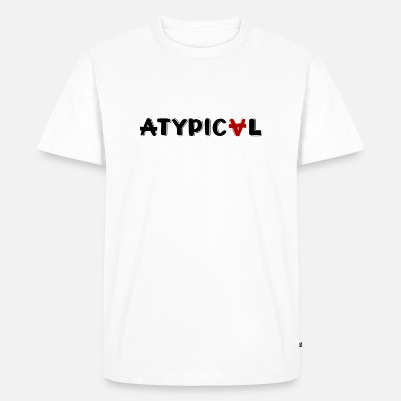Atypisch - Männer Premium Bio T-Shirt - Weiß