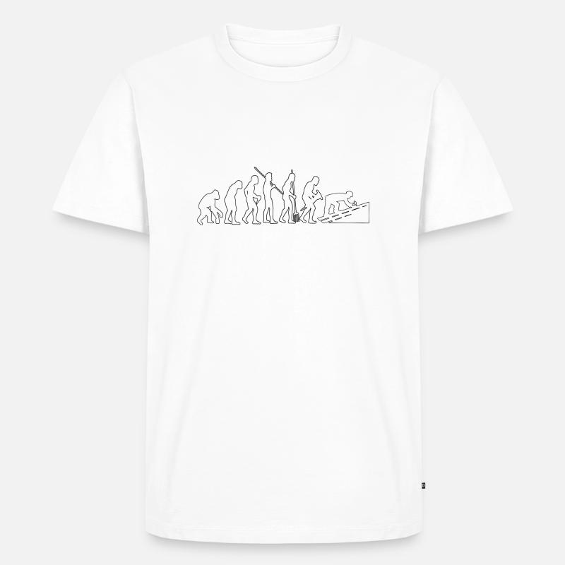 Roofer Evolution Craft Maître Couvreur - T-shirt Premium bio Homme - blanc