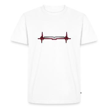 Pulse Rate Frequency Pages Book - Men's Premium Organic T-Shirt - white - Front - Nico (187cm)