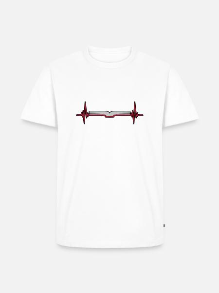 Pulse Rate Frequency Pages Book - Men's Premium Organic T-Shirt - white