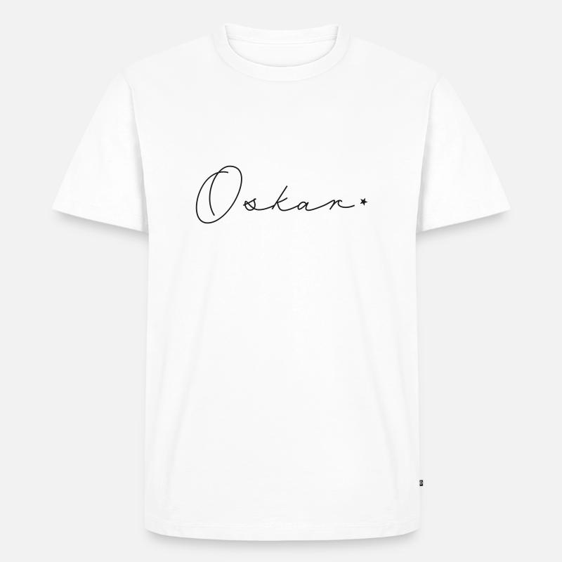 Name Oskar - Männer Premium Bio T-Shirt - Weiß