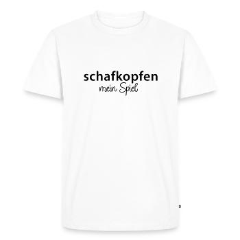 sheep's heads - my game - Men's Premium Organic T-Shirt - white - Front - Nico (187cm)