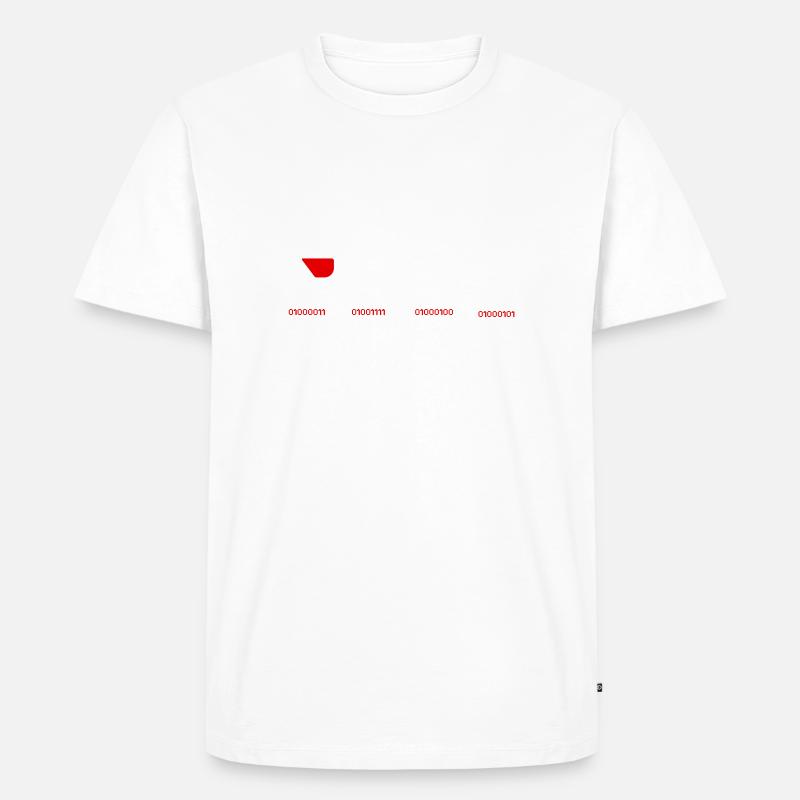 Code mscRedDesign binary light - Men's Premium Organic T-Shirt - undefined