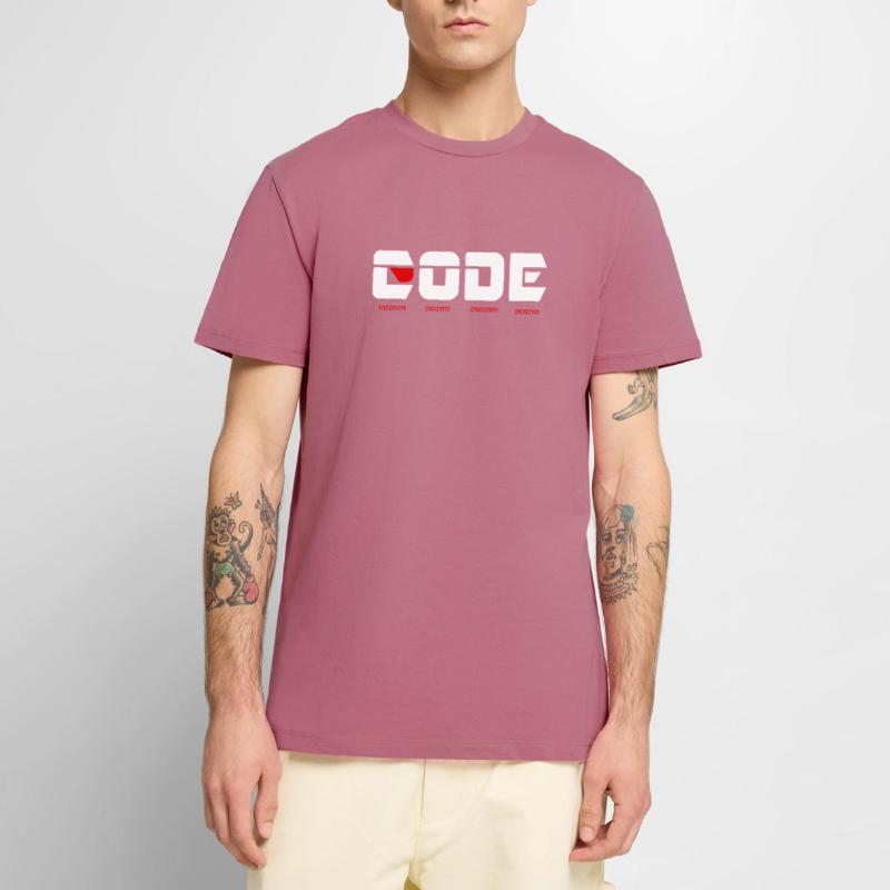 Code mscRedDesign binary light Men's Premium Organic T-Shirt