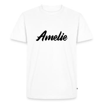 Nom d’Amélie - T-shirt Premium bio Homme - blanc - Devant - Nico (187cm)