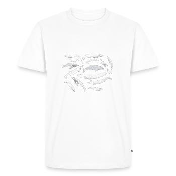 Baleines - Baleines - Baleines - T-shirt Premium bio Homme - blanc - Devant - Nico (187cm)