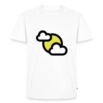 Weather icon or icon partially covered - Men's Premium Organic T-Shirt - white - Front - Nico (187cm)