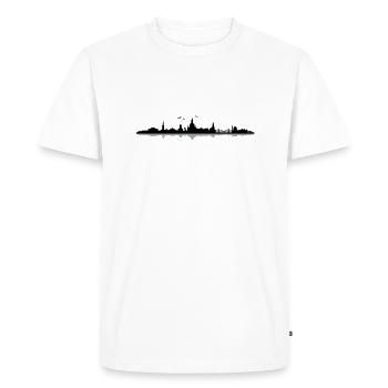 Skyline of Dresden - Men's Premium Organic T-Shirt - white - Front - Nico (187cm)