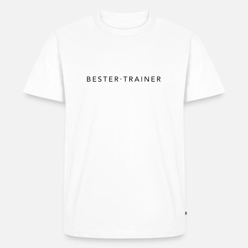 Bester Trainer - Männer Premium Bio T-Shirt - Weiß