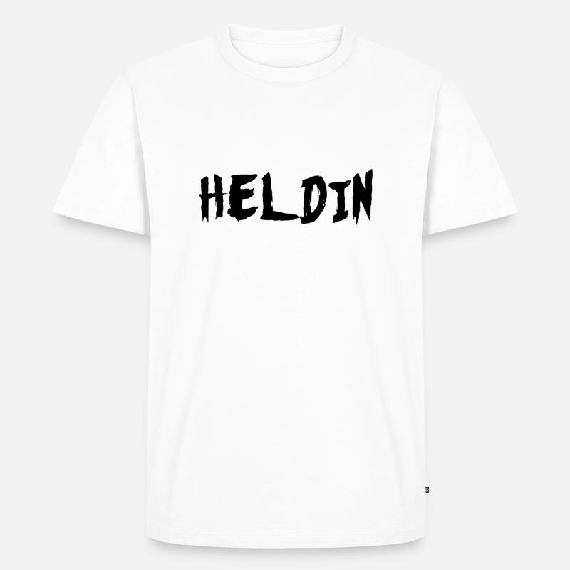 Heldin - Männer Premium Bio T-Shirt - Weiß