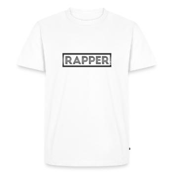 Rapper - Men's Premium Organic T-Shirt - white - Front - Nico (187cm)