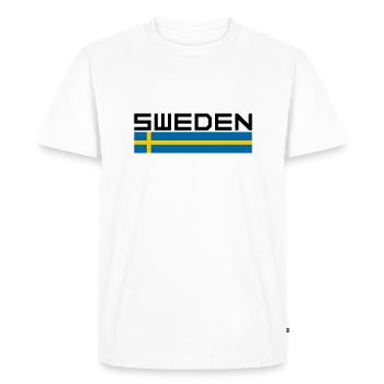 Sweden - Men's Premium Organic T-Shirt - white - Front - Nico (187cm)