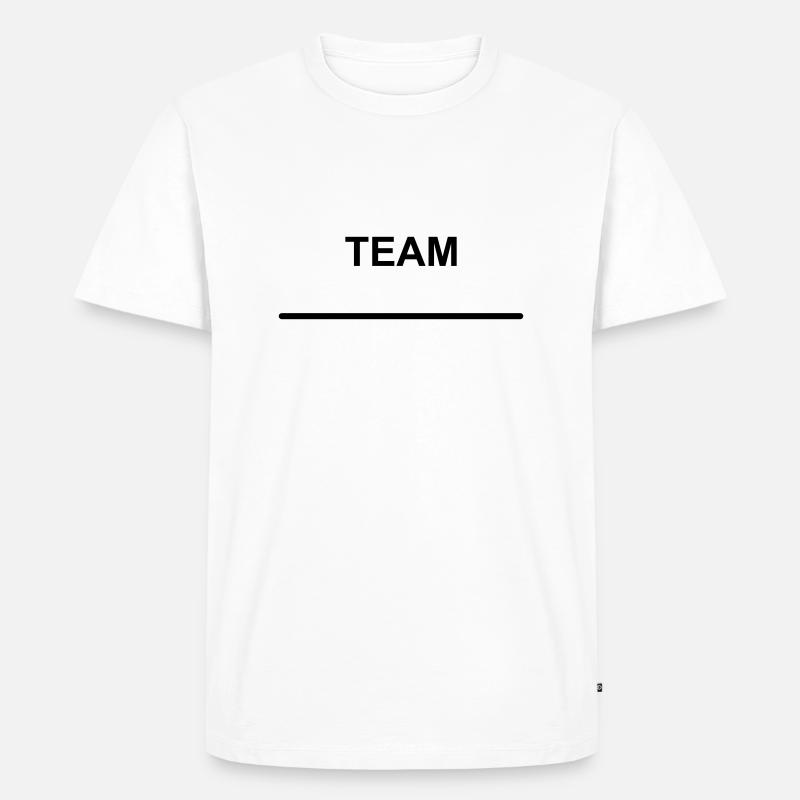 Team mit Name Template - Männer Premium Bio T-Shirt - Weiß